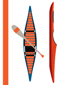 bird eye and profile view of a kayak